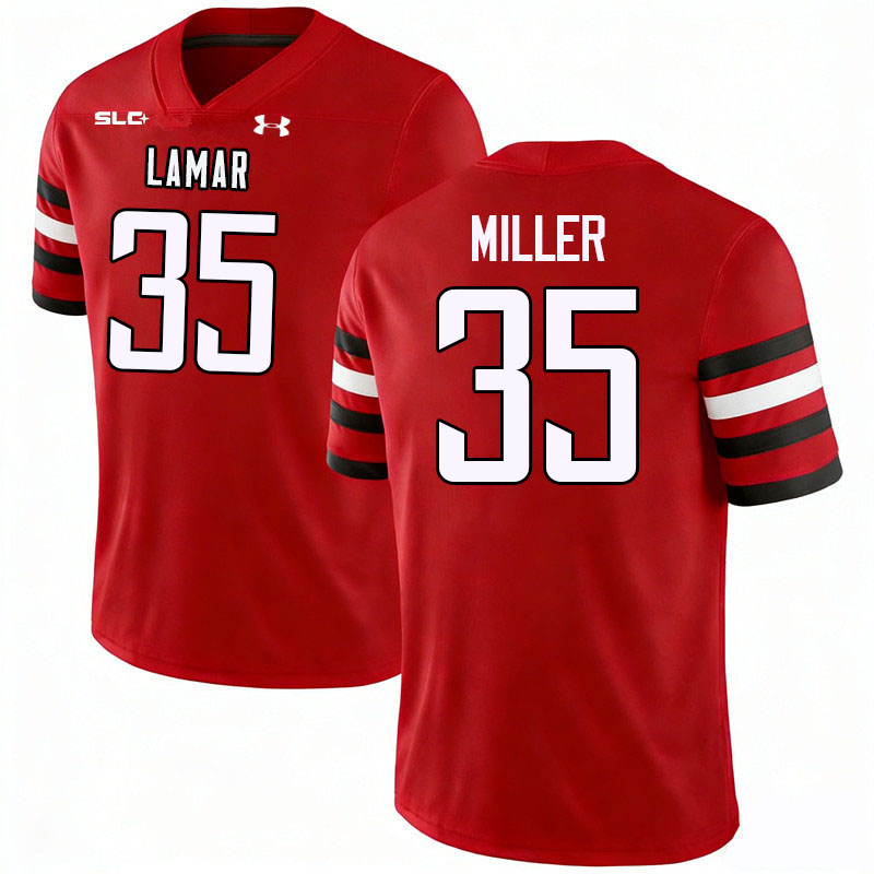 Lamar Cardinals #35 C.J. Miller College Football Jerseys,Uniforms-Red